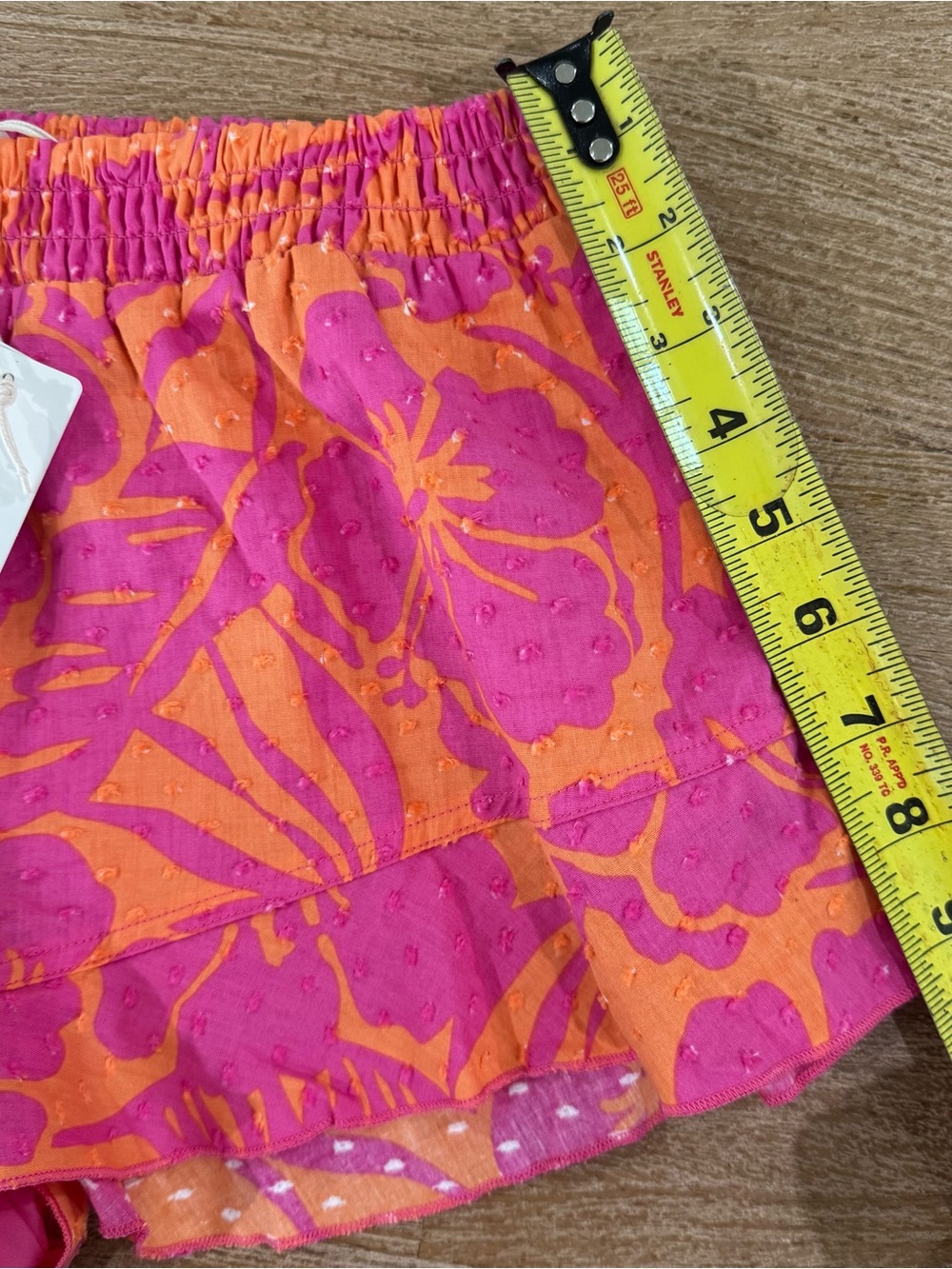 Altar'd State Pink & Orange Floral Pull-On Athletic Shorts - Picture 5 of 5